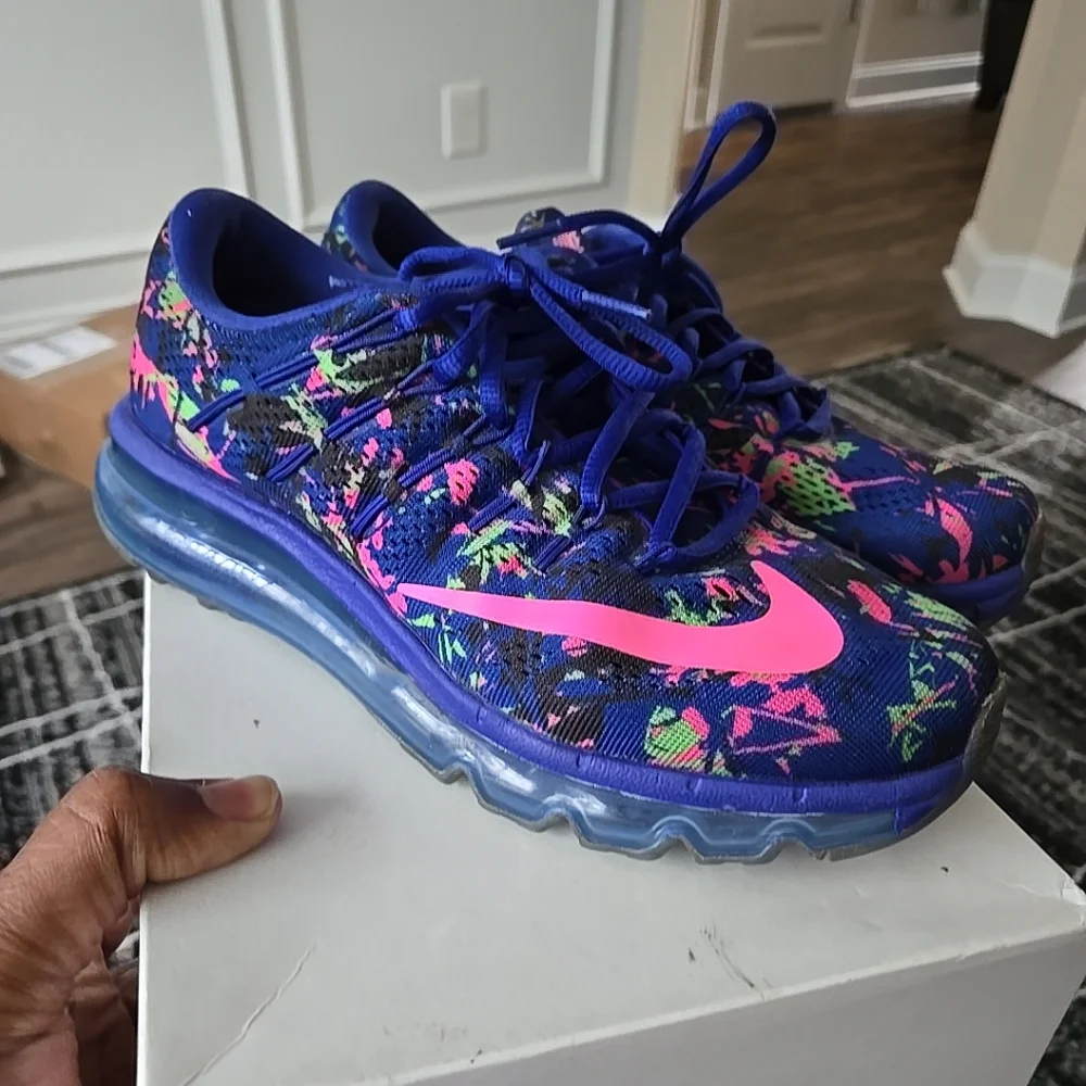 Nike Run Easy Blue and Pink Sneakers - Picture 1 of 4